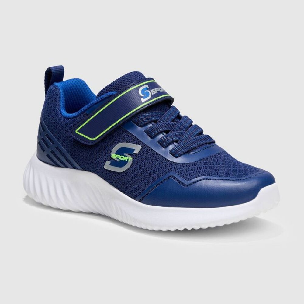 S Sport by Skechers Kids' Rayner Hook & Loop Sneakers - Navy (Size 4)